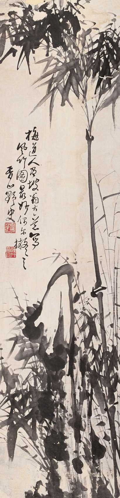 蒲华 墨竹 立轴